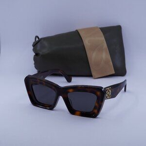 Loewe LW40145F 52A Cat Eye Sunglasses – Havana\Smoke